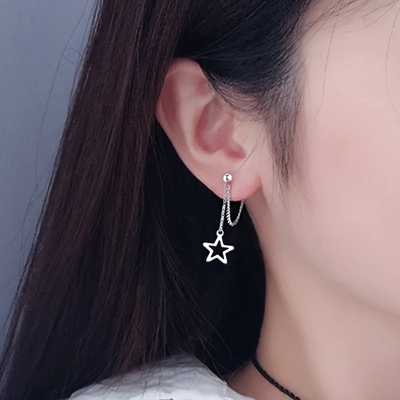 Delicate Chain Star Earrings for Women